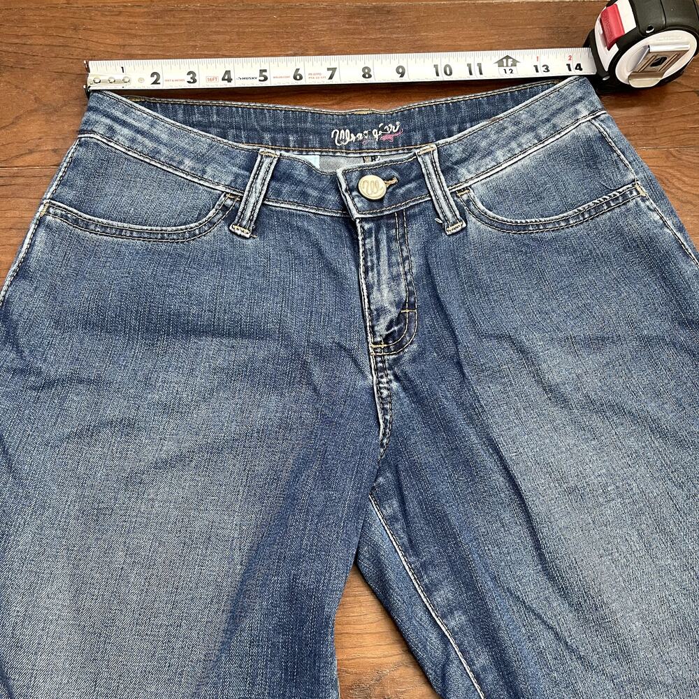 Wrangler Bootcut Jeans 1/2x32 Women’s Wide Leg Cropped Medium Wash Denim Pants - Picture 5 of 8